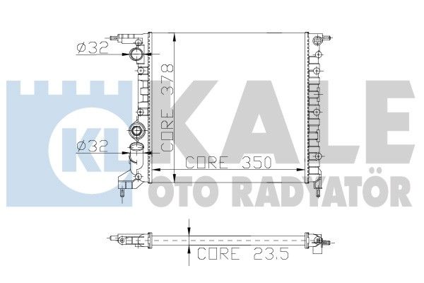 KALE OTO RADYATÖR Радиатор, охлаждение двигателя 146700